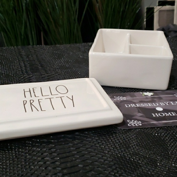 NWT HTF Rae Dunn LL HELLO PRETTY Organizer / lid - Picture 6 of 7